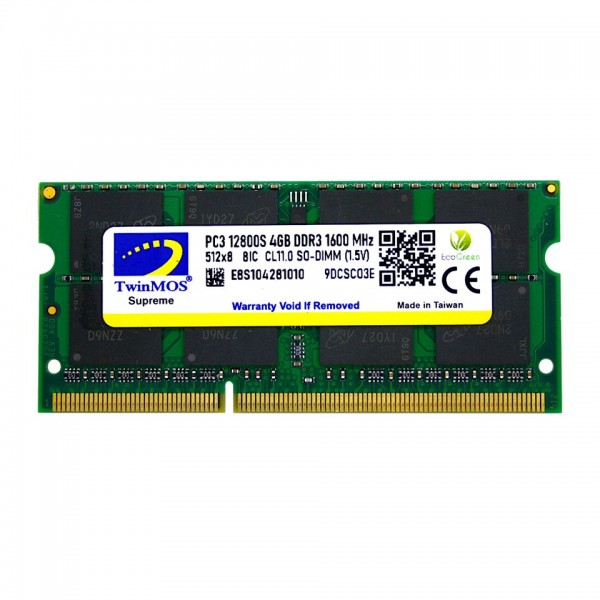 TwinMOS DDR3 4GB 1600MHz 1.5V Notebook Ram 1