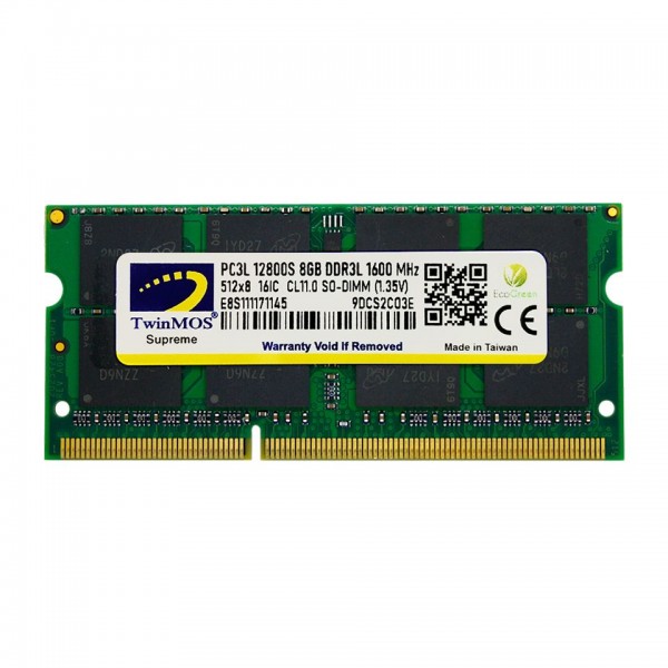 TwinMOS DDR3 8GB 1600MHz 1.35V Low Voltage Notebook Ram