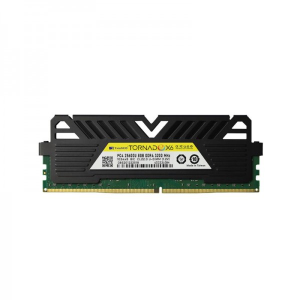 TwinMOS DDR4 8GB 3200MHz CL22 TornadoX6 Desktop Ram (Soğutuculu)