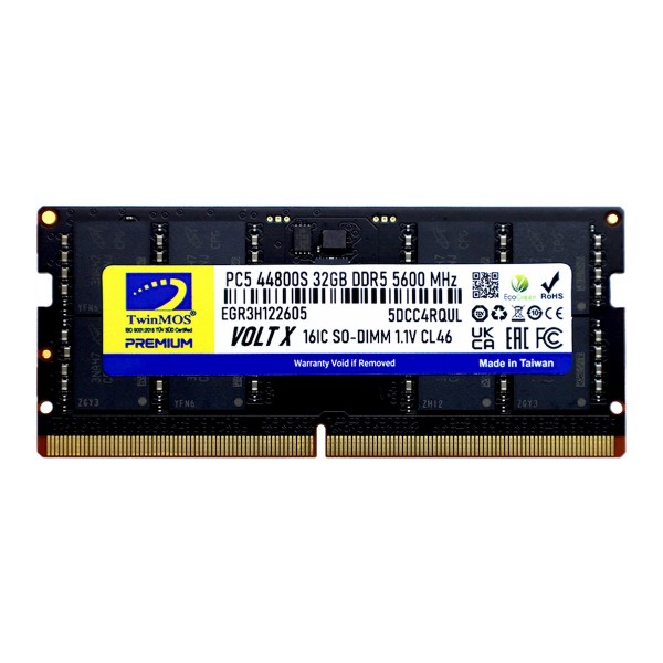 TwinMOS Voltx TMD532GB5600S46 32 GB DDR5 5600 MHz CL46 Notebbok Ram