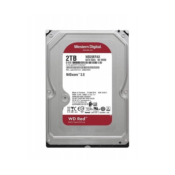 WD RED 3,5" 2TB 64MB 5400RPM WD20EFAX 1