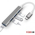 VİZY10 Macbook Uyumlu Type-C To 4* USB 3.0 Splitter Hub Adaptör 1